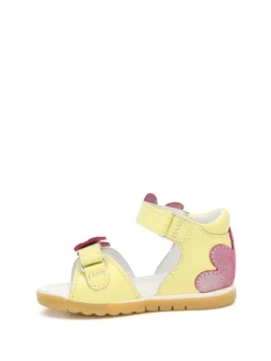 Leder-Sandalen In Gelb/ Pink -Baby Kleidung bartek leder sandalen in gelb pink 3