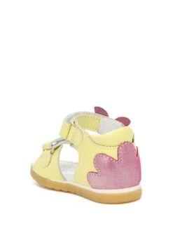 Leder-Sandalen In Gelb/ Pink -Baby Kleidung bartek leder sandalen in gelb pink 4