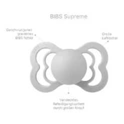 BIBS 2er-Pack Supreme Schnuller Silikon, 6-18M In Grau Geeignet Ab 6 Monaten -Baby Kleidung bibs 2er pack supreme schnuller silikon 6 18m in grau geeignet ab 6 monaten 4