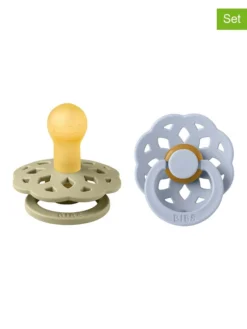 BIBS 2er-Set: Schnuller "Boheme" In Khaki/ Hellblau