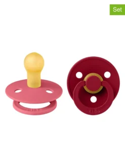 BIBS 2er-Set: Schnuller "Colour" In Rot/ Koralle