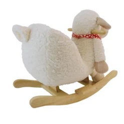 Plüsch Schaukeltier Schaf In Weiß -Baby Kleidung bieco spielwaren plusch schaukeltier schaf in weiss 2