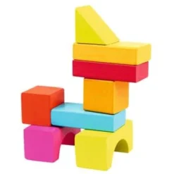 Holzbausteine-Trommel 100 Stück In Mehrfarbig -Baby Kleidung bino holzbausteine trommel 100 stuck in mehrfarbig 2