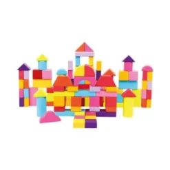 Holzbausteine-Trommel 100 Stück In Mehrfarbig