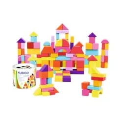 Holzbausteine-Trommel 100 Stück In Mehrfarbig -Baby Kleidung bino holzbausteine trommel 100 stuck in mehrfarbig 4