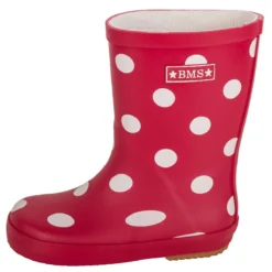 Gummistiefel "Naturkautschuck" In Rot Mit Punkten -Baby Kleidung bms sailing wear gummistiefel naturkautschuck in rot mit punkten 2