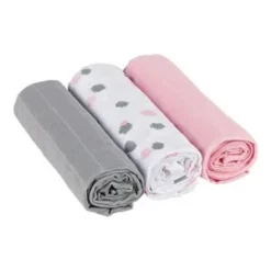 3er-Pack Mullwindeln 80x80 Cm In Rosa