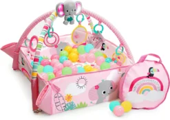 Bright Starts , 5 In 1 Spieldecke Mit Spielbogen, Your Way Ball Play, Rainbow Tropics...