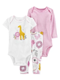 Carter's™ 3tlg. Outfit In Rosa/ Weiß