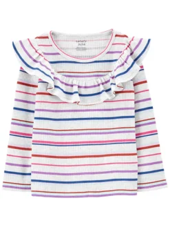 Carter's™ Longsleeve In Lila/ Weiß/ Blau