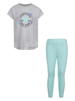 Converse 2tlg. Outfit In Grau/ Türkis