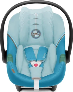 CYBEX Babyschale ATON S2 I-Size, Beach Blue -Baby Kleidung cybex babyschale aton s2 i size beach blue 3