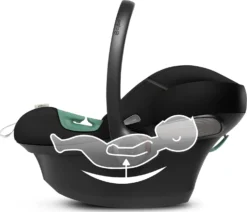 CYBEX Babyschale ATON S2 I-Size, Moon Black -Baby Kleidung cybex babyschale aton s2 i size moon black 6