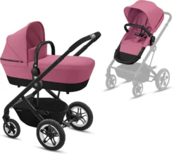 CYBEX Kombi Kinderwagen TALOS S, 2in1, Magnolia Pink/ Purple
