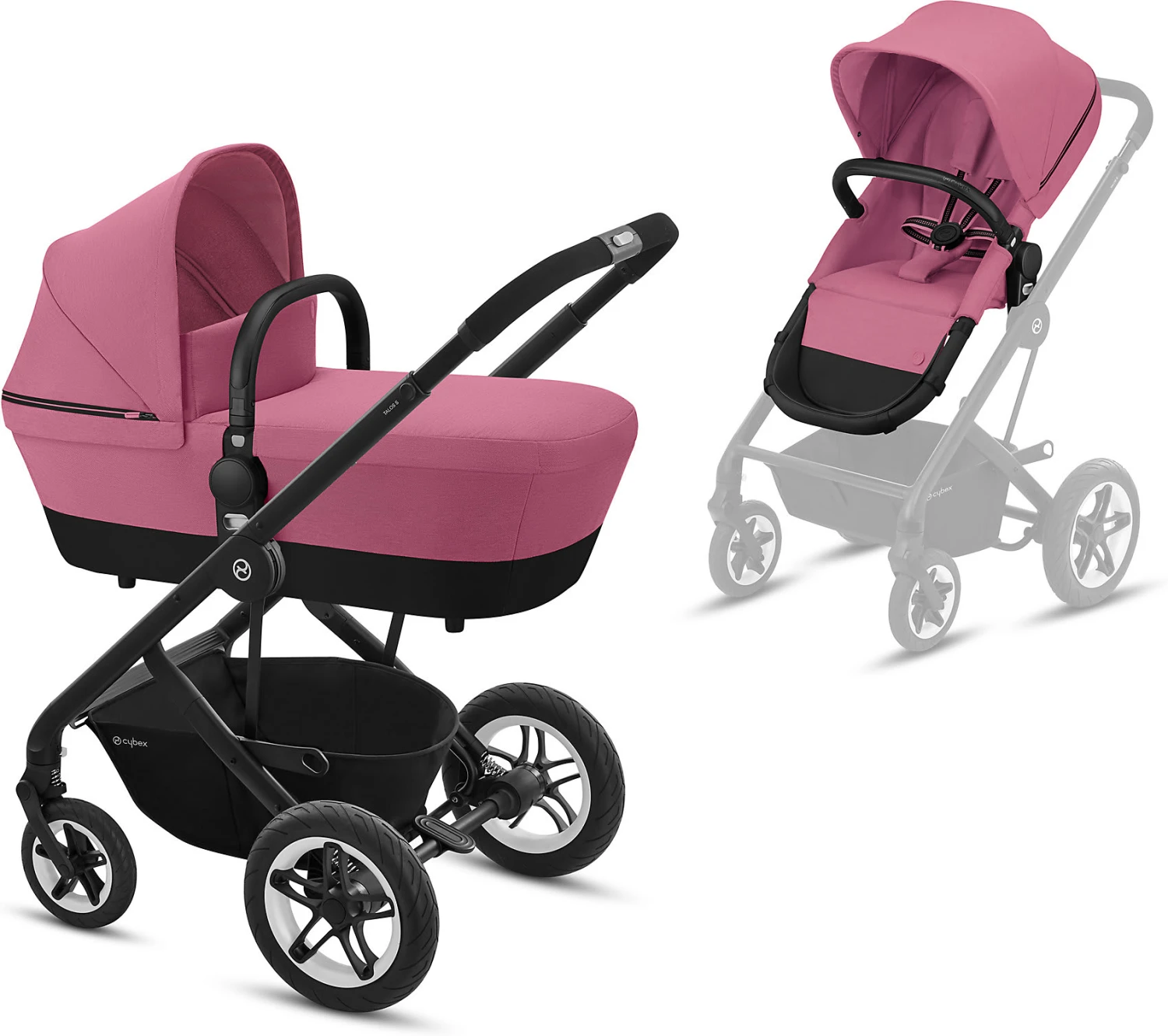 CYBEX Kombi Kinderwagen TALOS S, 2in1, Magnolia Pink/ Purple 1 CYBEX Kombi Kinderwagen TALOS S, 2in1, Magnolia Pink/ Purple