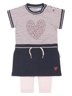 Dirkje 2tlg. Outfit In Dunkelblau/ Rosa
