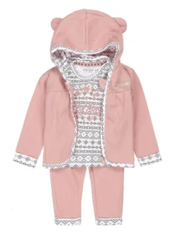 Dirkje 3tlg. Outfit In Rosa/ Weiß
