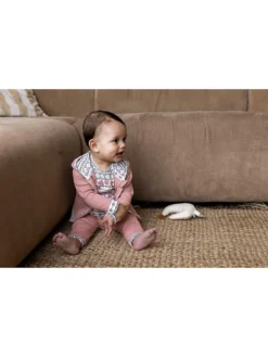 Dirkje 3tlg. Outfit In Rosa/ Weiß -Baby Kleidung dirkje 3tlg outfit in rosa weiss 3