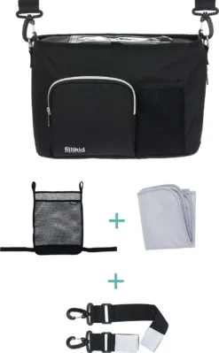 Fillikid Buggy Organizer Schwarz -Baby Kleidung fillikid buggy organizer schwarz 3