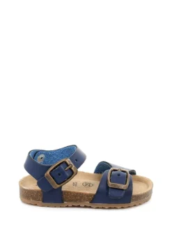 Leder-Sandalen In Blau