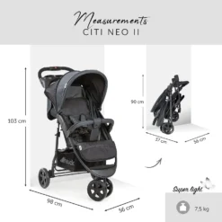 HAUCK Buggy Citi Neo II, Caviar/stone 12 HAUCK Buggy Citi Neo II, Caviar/stone -Baby Kleidung hauck buggy citi neo ii caviar stone 3