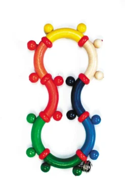 Holzrassel "Motorik 8" In Bunt