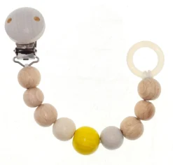 Schnullerkette "nature/gelb"