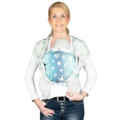 Babytragetuch Tragetuch KbA-Qualität Singapur Blue