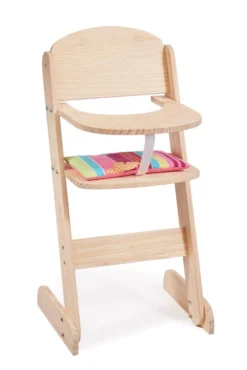 Puppenhochstuhl "Butterfly" Aus Holz Natur - Ab 3 Jahre