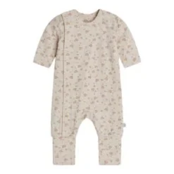 Hust & Claire Schlafoverall Mit Klappfuß Lokomotive In Beige