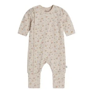 Hust & Claire Schlafoverall Mit Klappfuß Lokomotive In Beige 1 Hust & Claire Schlafoverall Mit Klappfuß Lokomotive In Beige