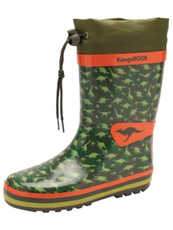KangaRoos Gummistiefel In Khaki/ Orange