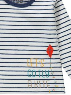 Kanz Longsleeve In Weiß/ Dunkelblau -Baby Kleidung kanz longsleeve in weiss dunkelblau 2