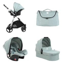 Kinderwagen 3 In 1 Ugo In Grün -Baby Kleidung kikkaboo kinderwagen 3 in 1 ugo in grun 4