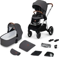 Kinderkraft Kinderwagen EVERYDAY 2in1, Grau/anthrazit