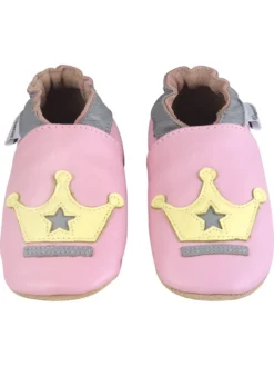 Leder-Krabbelschuhe "Prinzessin" In Rosa