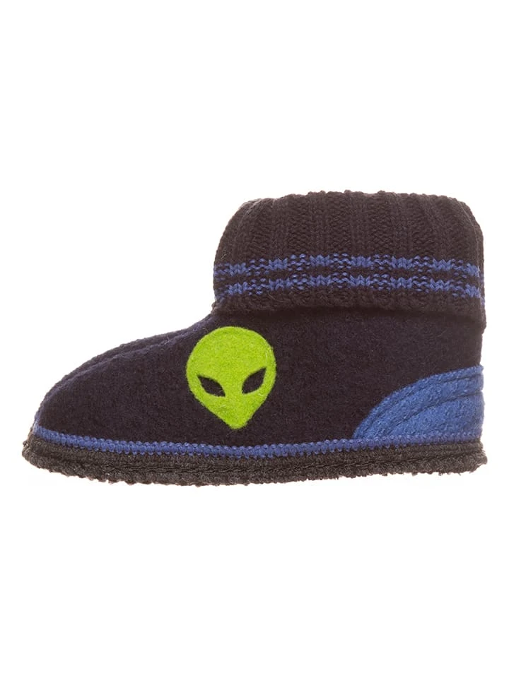 Hausschuhe "Alien" In Dunkelblau 1 Hausschuhe "Alien" In Dunkelblau