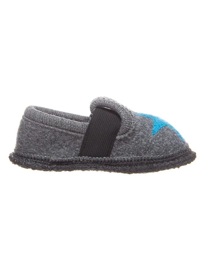 Hausschuhe "Bobby - Stern" In Grau 2 Hausschuhe "Bobby - Stern" In Grau – Bild 2