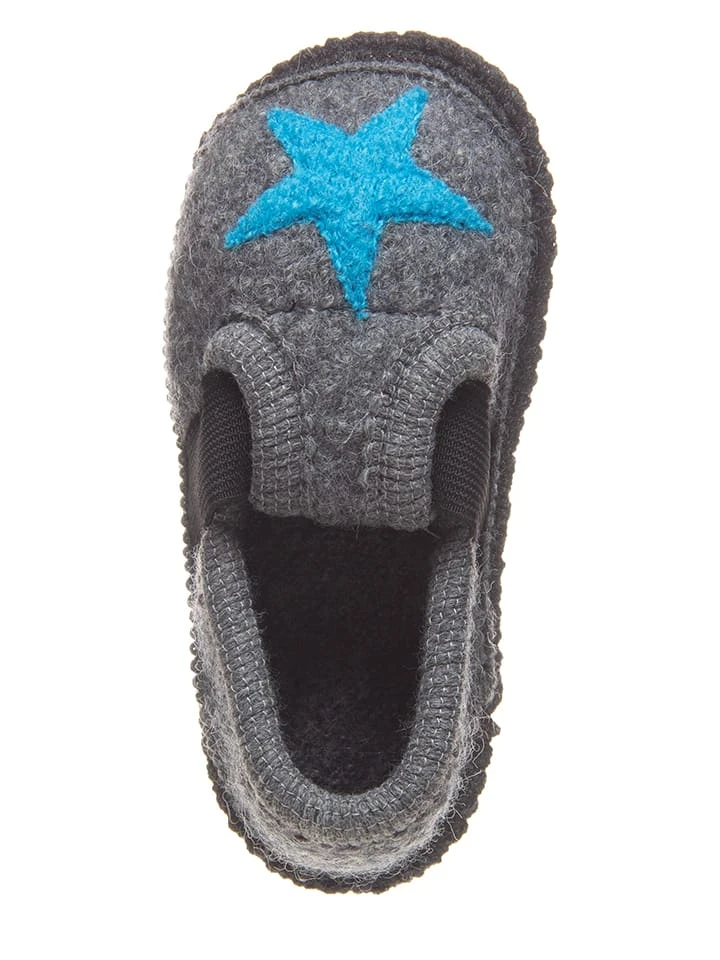 Hausschuhe "Bobby - Stern" In Grau 4 Hausschuhe "Bobby - Stern" In Grau – Bild 4