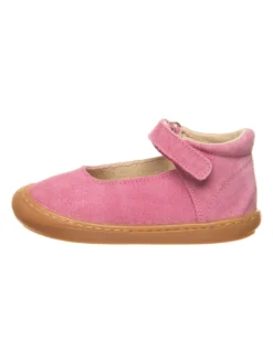 Leder-Spangenballerinas In Rosa
