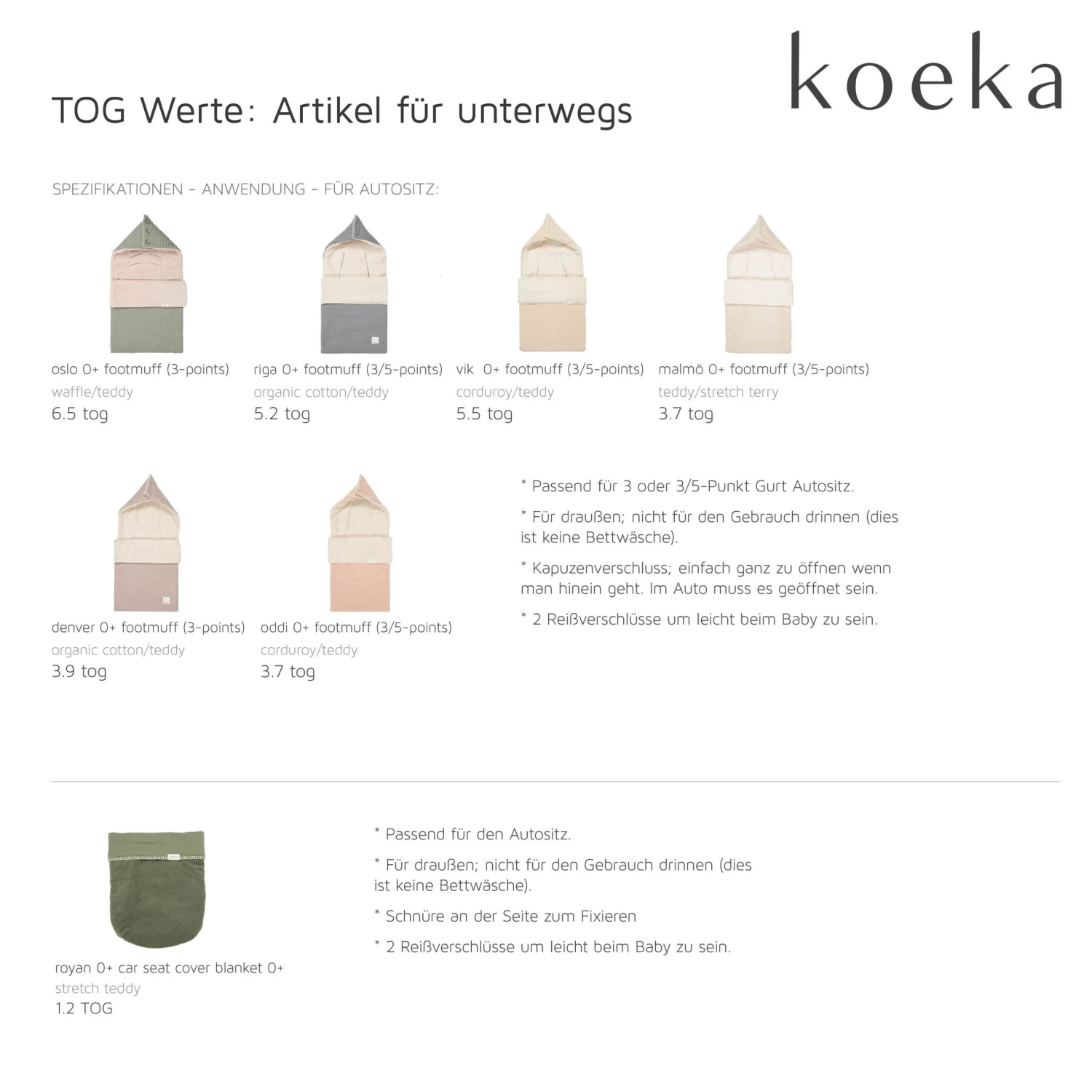 Fußsack 0+ 3 Punkte Plüsch Oslo In Sand/Kiesel 6 Fußsack 0+ 3 Punkte Plüsch Oslo In Sand/Kiesel – Bild 6