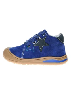 Leder-Sneakers In Blau