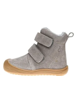 Leder-Winterboots In Grau