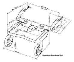 BuggyBoard Maxi Rot + Verlängerung -Baby Kleidung lascal buggyboard maxi rot verlangerung 2