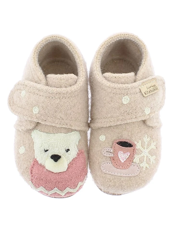 Hausschuhe "Teddybär" In Beige 1 Hausschuhe "Teddybär" In Beige