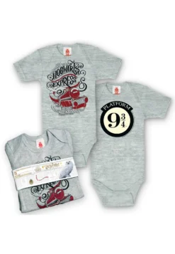 Logoshirt 2er Pack Baby-Body HARRY POTTER - HOGWARTS EXPRESS - Print Harry Potter - Hogwarts Express In Grau-meliert