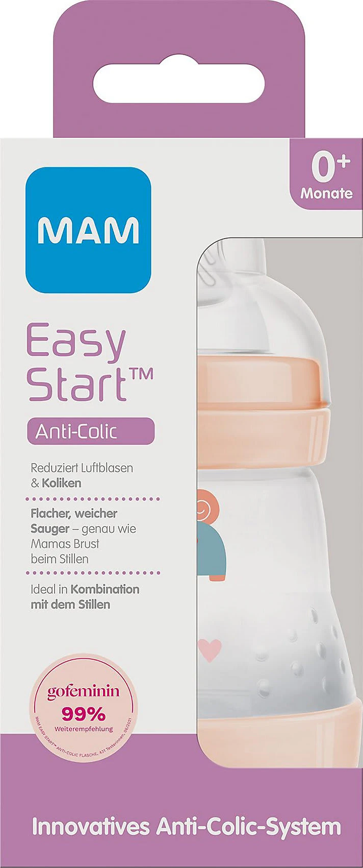 MAM Easy Start Anti-Colic 160 Ml, 0+ Mon., Schildkröte 4 MAM Easy Start Anti-Colic 160 Ml, 0+ Mon., Schildkröte – Bild 4