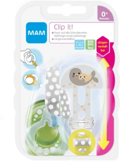 MAM Schnullerkette Clip It!, Robbe -Baby Kleidung mam schnullerkette clip it robbe 2