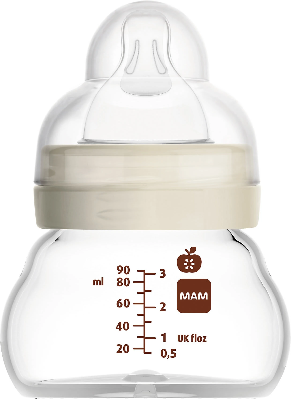 MAM Weithals Flasche Feel Good, 90 Ml, Silikonsauger, Hase 2 MAM Weithals Flasche Feel Good, 90 Ml, Silikonsauger, Hase – Bild 2