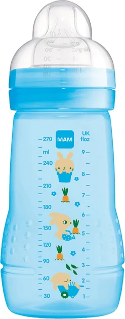 MAM Weithalsflasche Easy Active Baby Bottle - Häschen, 270 Ml